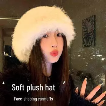 Женская зимняя шапка-рыбак из высококачественного искусственного меха норки — пушистая, теплая, плюшевая модель для большой окружности головы. Mongolian Hat розовый