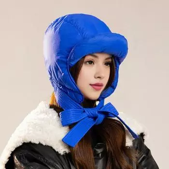 Женская зимняя шапка с полной защитой, ветрозащитная, толстая, со шнуровкой, на ремне, мягкая шапка Lei Feng для холодной погоды, активного отдыха на природе, велоспорта, повседневной носки кофейный