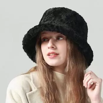 Женская зимняя шапка, толстая, мягкая, однотонная, с плоским верхом, с широкими полями, плюшевая, ветрозащитная, морозостойкая, женская рыбацкая шапка, женская кепка с пряжкой L белый