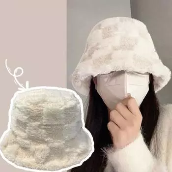 Женская зимняя шапка в рыбацкую клетку с буквенным принтом в тон, толстая плюшевая кепка с плоским верхом, ветрозащитная, теплая, мягкая, противоскользящая, женская кепка-ведро, зимний головной убор хаки