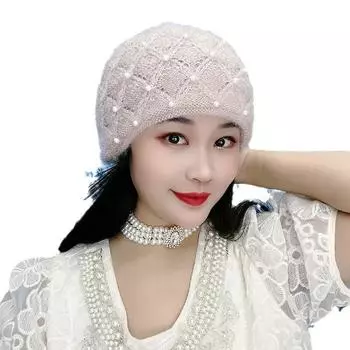 Женская зимняя шапка, высокая эластичность, уличная, теплая, не садится, для ДЕВУШЕК, зимняя шапка, женская шапочка для праздника One Size