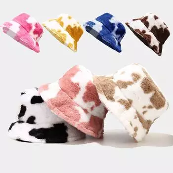 Женская зимняя шляпа-ведро из искусственного меха на открытом воздухе, теплая защитная плюшевая шляпа коричневый