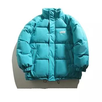 Женская зимняя свободная большая утолщенная студенческая стойка с воротником-стойкой и хлопковой подкладкой Женская одежда M чёрный