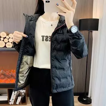 Женская зимняя теплая куртка-пуховик большого размера с капюшоном, легкая куртка среднего слоя XXXXL