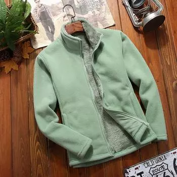 Женская зимняя теплая куртка-свитер из флиса, толстая флисовая куртка кораллового цвета S красный