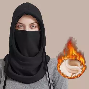 Женская зимняя теплая шапка-балаклава, плюшевая лыжная шапка, защитная маска для лица, велосипедная зимняя шапка, утеплитель для головы и шеи, флисовый шарф