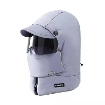 Женская зимняя теплая шапка-капюшон с интегрированным ветрозащитным зимним утолщенным бархатным ветрозащитным капюшоном F1R6 Black-1pcs