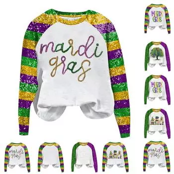 Женская зимняя толстовка с длинным рукавом, повседневная, с круглым вырезом, свободная, с принтом на День благодарения XXXL золотой