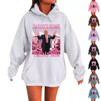 Женская зимняя толстовка с длинными рукавами и принтом в виде объемного рукава L чёрный