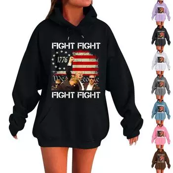 Женская зимняя толстовка с длинными рукавами и принтом в виде объемного рукава L чёрный