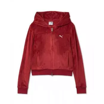 Женская зимняя толстовка с капюшоном Puma S Pierce на молнии, красная 940931 02 L