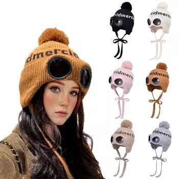 Женская зимняя уличная защита от холода и тепла, новая защита ушей, шапка-пуловер Thunderbird