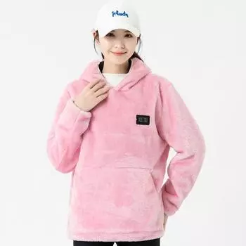 Женская зимняя утепленная однотонная куртка с круглым вырезом и капюшоном, укороченная повседневная теплая куртка-пуловер, свитер, топы, пальто, куртка 6XL