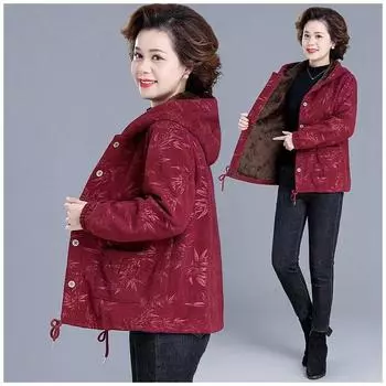 Женская зимняя утолщенная куртка большого размера с принтом, повседневная короткая куртка, повседневная куртка на молнии 5XL