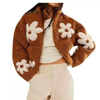 Женская зимняя утолщенная куртка с заниженными плечами и лацканами, короткая, на молнии, без шапки, универсальная теплая верхняя одежда 2XL