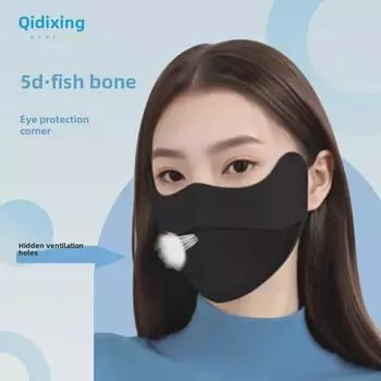 Женская зимняя велосипедная маска Qidixing – ветро- и морозоустойчивая, утолщенная, с защитой глаз