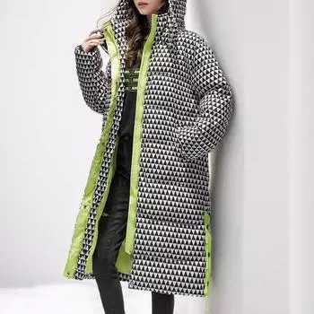 Женская зимняя водонепроницаемая длинная хлопковая куртка с капюшоном, толстые теплые пальто S