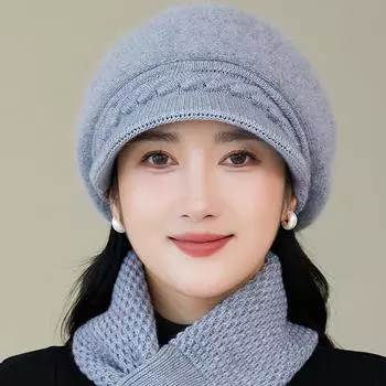 Женская зимняя вязаная шапка-бини, вязаная крючком шапка-бейкер, легкая, эластичная, только ручная стирка, унисекс, головной убор для активного отдыха чёрный