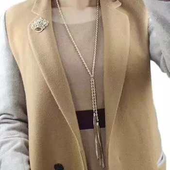 Женское ожерелье с цепочками 76cm Silver