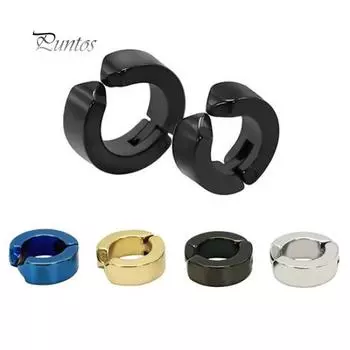 Женские 1 шт. мужские серьги-клипсы из титановой стали U-образные серьги-гвоздики для ушей ювелирные изделия в подарок чёрный