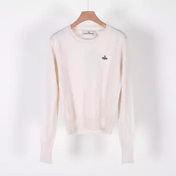 Женские 23FW Vivienne Westwood Knit BEA Cashmere Blend цвета слоновой кости 1803002S Y0010 A402