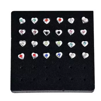 Женские 24 шт. Сердца Нос Кольца Пирсинг Носа Украшения Для Тела Пирсинг Тела разноцветный