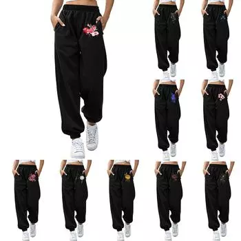 Женские активные мешковатые брюки с эластичной резинкой на талии и карманами, спортивные штаны для тренировок, брюки для бега XL розовый