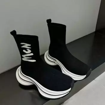 Женские эластичные ботинки, новые модные тенденции, спортивные ботинки, женские туфли на платформе, повседневные элегантные кроссовки для женщин, Botas De Mujer 35