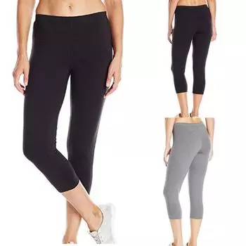 Женские эластичные брюки для фитнеса с высокой талией, семиминутные брюки M