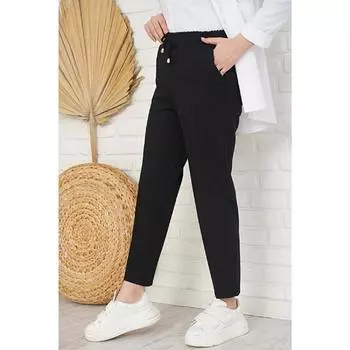 Женские эластичные брюки-морковки