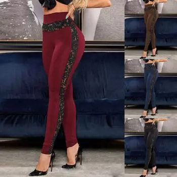 Женские эластичные леггинсы для йоги, фитнеса, бега, спортзала, спортивные брюки полной длины для активного отдыха L чёрный