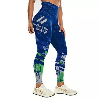 Женские эластичные леггинсы с косыми полосками для занятий йогой, фитнесом, бегом, спортом в спортзале, активными штанами XS темно-синий