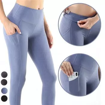 Женские эластичные леггинсы с высокой талией, брюки для йоги, облегающие спортивные штаны, спортивные повседневные джеггинсы для фитнеса и фитнеса, брюки