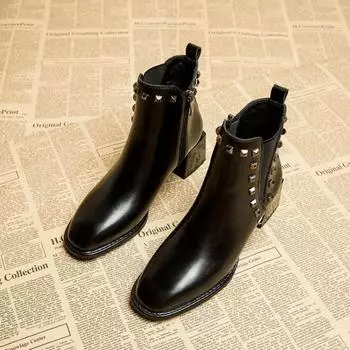 Женские эластичные носки сапоги женские осенне-зимние новые квадратные носки короткие сапоги без застежек модные ботильоны De Mujer 35