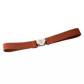 Женские эластичные ремни с металлической пряжкой в форме сердца, платье на талии, свитер, декоративные аксессуары на поясе светло-коричневого