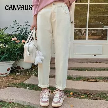 Женские эластичные свободные прямые брюки больших размеров, весенне-летние брюки с высокой талией, попсовые брюки XL чёрный