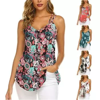 Женские элегантные двойные подтяжки с U-образным вырезом и большой свободный однотонный жилет M зелёный