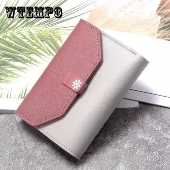 Женские элегантные кошельки, простая универсальная сумка для мобильного телефона контрастного цвета, повседневный квадратный кошелек, женский кошелек для кредитных карт, банковских карт 12*9.5*2cm