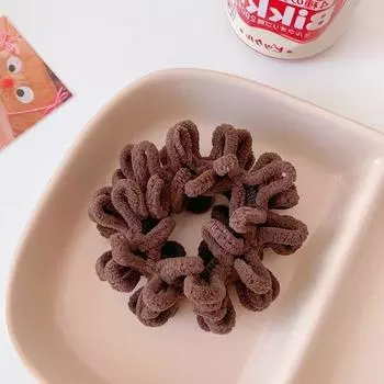 Женские элегантные однотонные плюшевые мягкие эластичные резинки для волос, держатели для хвостика, резинки-скранчи, резинки, модные аксессуары для волос