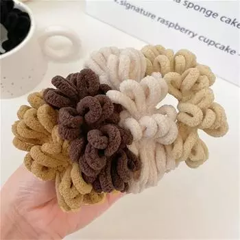 Женские элегантные однотонные плюшевые мягкие эластичные резинки для волос резинка для волос с хвостиком аксессуары для волос жёлтый