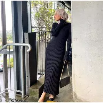 Женские элегантные ребристые трикотажные платья макси с длинным рукавом, облегающее длинное платье-карандаш с завязками на талии, винтажный халат S белый