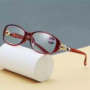 Женские анти-синие очки для чтения с изображением лисы, женские модные очки для дальнозоркости, компьютерные очки по рецепту Strength 1