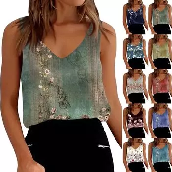 Женские атласные майки с V-образным вырезом, повседневные майки без рукавов, летние базовые майки с градиентом L синий