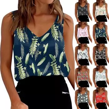 Женские атласные майки с V-образным вырезом, повседневные майки без рукавов, летние базовые майки L чёрный