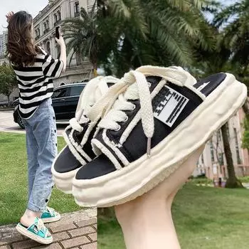 Женские атласные повседневные парусиновые сандалии, шлепанцы, летняя модная дизайнерская летняя обувь на платформе, женские шлепанцы, повседневная обувь на плоской подошве 35