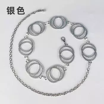 Женские аксессуары для талии в стиле сяосянфэн, женская металлическая цепочка для юбки, платья, свитера, женский ремень