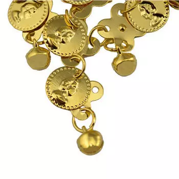 Женские аксессуары для танца живота, костюм, танцевальная монета, повязка для волос с блестками, повязки на голову 15*13CM серебряный