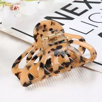Женские аксессуары для волос Модные ацетатные заколки-крабы с вырезами Разноцветные заколки-крабы в виде полумесяца для хвостика для девочек