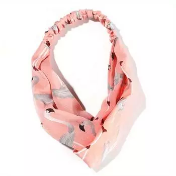 Женские аксессуары для волос Модные повязки на голову с фламинго Нескользящие эластичные резинки для волос для девочек-подростков для длинных волос Завязанные повязки на голову