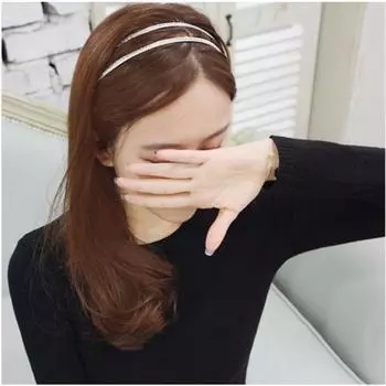 Женские аксессуары для волос с растрепанными волосами, повязка на голову с двойной линией, кожаный ремешок с двойной линией, тысяча песен Yi, с простой модной повязкой на голову